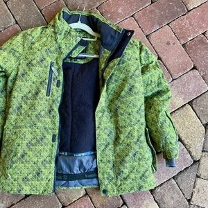 KAMIK KIDS SNOW  JACKET SZ 10  lime green
